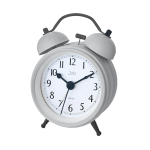 JVD SRP2218.3 - 9,5x13cm - SZARY - Budzik wskazówkowy