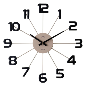 JVD HT119.1 - 49cm - BEŻOWY/Czarny - Zegar ścienny