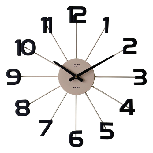 JVD HT119.1 - 49cm - BEŻOWY/Czarny - Zegar ścienny