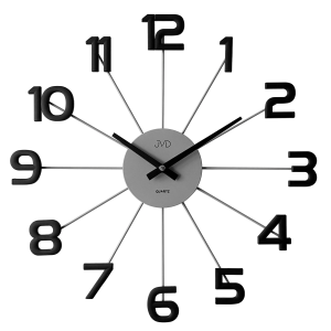 JVD HT119.3 - 49cm - SZARY/Czarny - Zegar ścienny