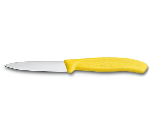 VICTORINOX 6.7606.L118 - 8cm - ŻÓŁTY - Nóż o gładkim ostrzu do warzyw i owoców