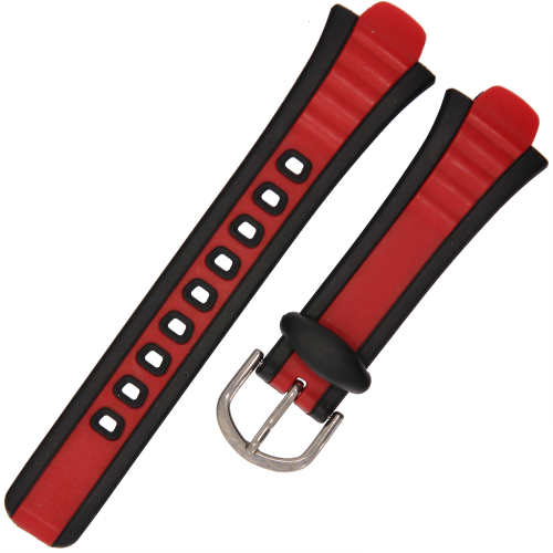 XONIX HM-009 - 22,5/12/16 - TWORZYWO - Czarny/Czerwony - Pasek do zegarka