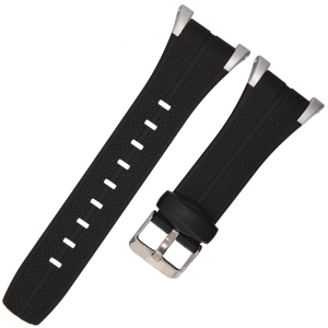XONIX ZU-006 / ZUL-006 - 31,5/20/20 - TWORZYWO - Czarny/Srebrny - Pasek do zegarka