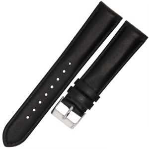 MARTA ME10 - 20mm - CZARNY - Skórzany pasek do zegarka