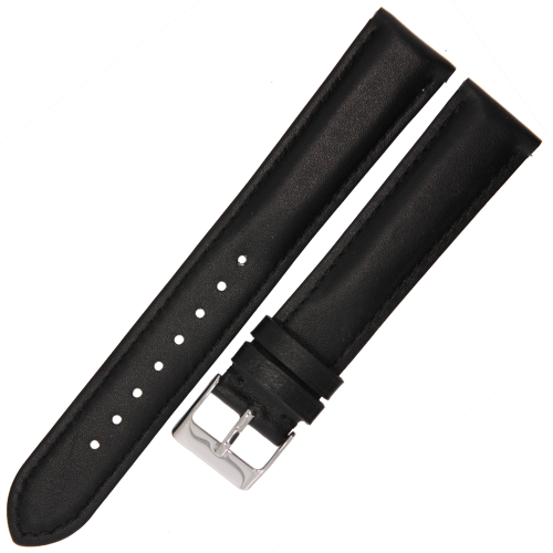 MARTA ME10 XL - 20mm - CZARNY - Skórzany pasek do zegarka