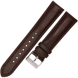 MARTA ME20 - 20mm - CIEMNY BRĄZ - Skórzany pasek do zegarka