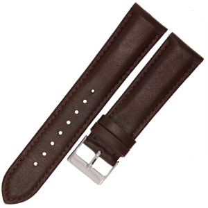 MARTA ME20 - 22mm - CIEMNY BRĄZ - Skórzany pasek do zegarka