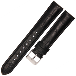 MARTA MK10 - 18mm - CZARNY - Skórzany pasek do zegarka