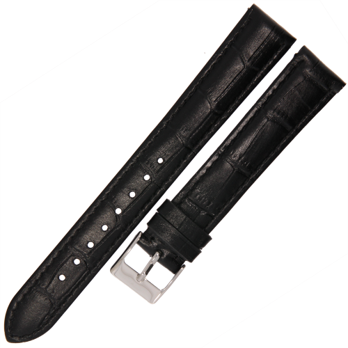 MARTA MK10 XL - 18mm - CZARNY - Skórzany pasek do zegarka