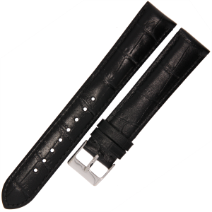 MARTA MK10 XL - 20mm - CZARNY - Skórzany pasek do zegarka