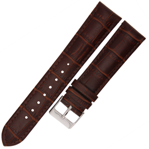 MARTA MK20 - 20mm - CIEMNY BRĄZ - Skórzany pasek do zegarka