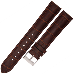 MARTA MK20 XL - 20mm - CIEMNY BRĄZ - Skórzany pasek do zegarka