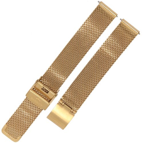 BISSET BM-101 - 14mm - ZŁOTA - Bransoleta do zegarka (mesh 06)