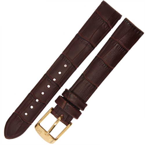 ADRIATICA A3187 - 16mm - CIEMNY BRĄZ - Skórzany pasek do zegarka