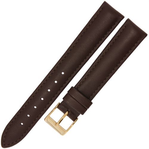 ADRIATICA - 16mm - CIEMNY BRĄZ - Skórzany pasek do zegarka