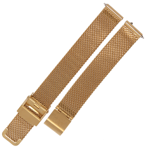 JVD RSUN-F11 - 14mm - ZŁOTA - Stalowa bransoleta do zegarka (mesh 06)