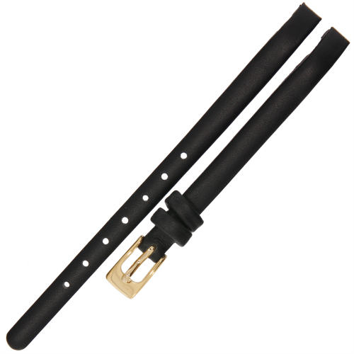 OBAKU V110LGIRB - 06mm - CZARNY - Skórzany pasek do zegarka