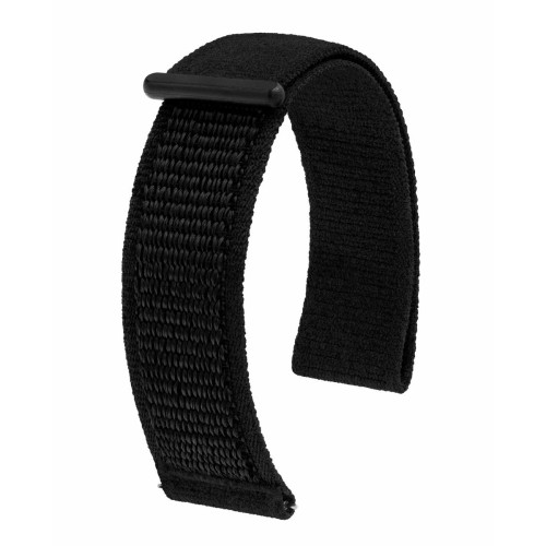 HIRSCH Velcro - CZARNY - 20mm - Pasek do zegarka na rzep