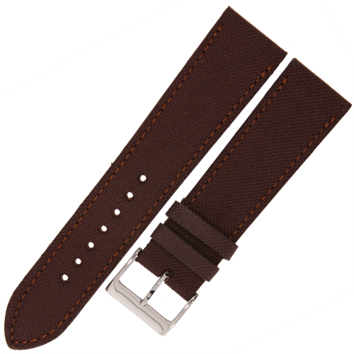 LAVVU Nylon LSABC22 - 22mm - CIEMNY BRĄZ - Pasek do zegarka