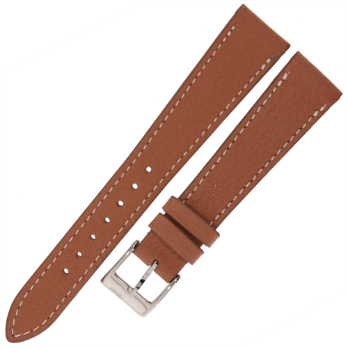 LAVVU DaVinci LSAAE18 - 18mm - ŚREDNI BRĄZ - Skórzany pasek do zegarka