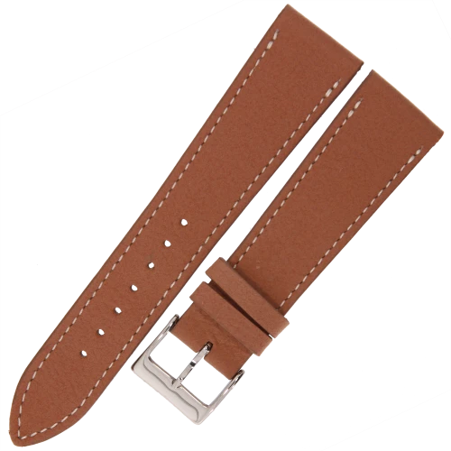 LAVVU DaVinci LSAAE22 - 22mm - ŚREDNI BRĄZ - Skórzany pasek do zegarka