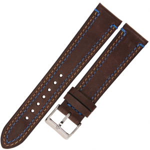 LAVVU LSDUC20 - Sport - 20mm - CIEMNY BRĄZ - Skórzany pasek do zegarka