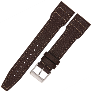 LAVVU Cut LSEAC20 - 20mm - CIEMNY BRĄZ - Skórzany pasek do zegarka