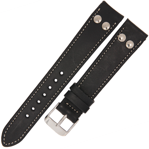 LAVVU Pilot LSUAB18 - 18mm - CZARNY - Skórzany pasek do zegarka