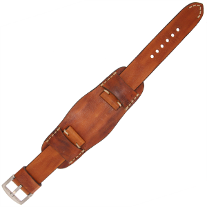 TEKLA PL1-22 - 22mm - Średni brąz - Skórzany pasek do zegarka