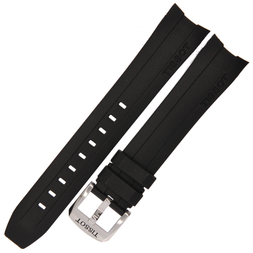 TISSOT T603032879 - 19mm - CZARNY - Gumowy pasek do zegarka - T055417A