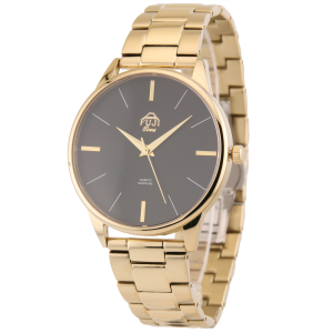 FUJI Time M7140QG - BLACK - Zegarek kwarcowy na bransolecie