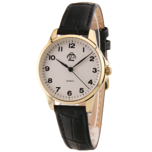 FUJI Time L7126QG - SILVER - Damski - Zegarek kwarcowy na pasku