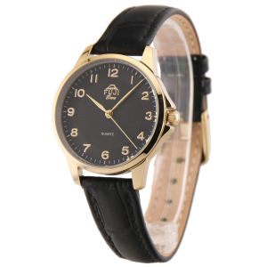 FUJI Time L7126QG - BLACK - Damski - Zegarek kwarcowy na pasku