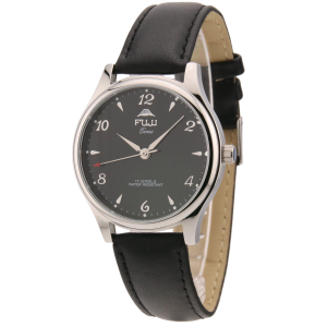 FUJI Time M367WS - BLACK - Męski - Zegarek mechaniczny z ręcznym naciągiem