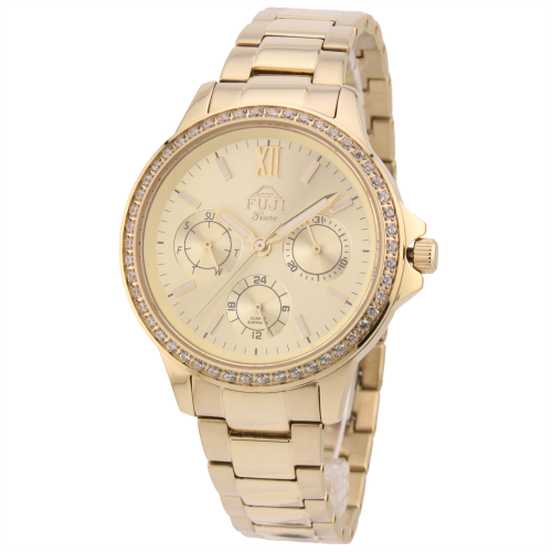 FUJI Time M7136LQG - Elegant Multidata - Damski - Zegarek na bransolecie