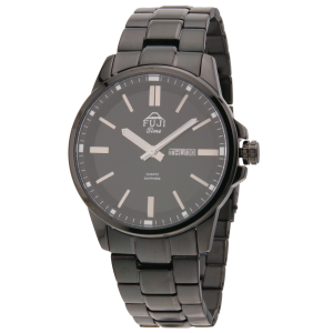 FUJI Time M7103QB - BLACK - Męski - Zegarek kwarcowy na bransolecie