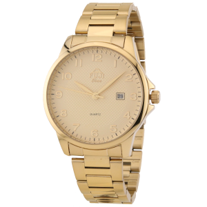 FUJI Time M7126QG - GOLD - Męski - Zegarek kwarcowy na bransolecie