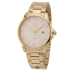 FUJI Time M7126QG - SILVER - Męski - Zegarek kwarcowy na bransolecie