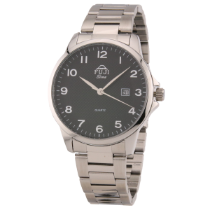 FUJI Time M7126QS - BLACK - Męski - Zegarek kwarcowy na bransolecie