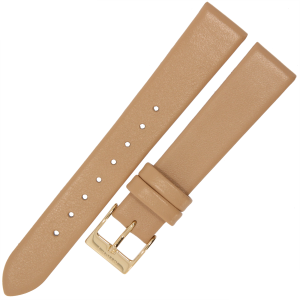 MINET MSLCG16 - 16mm - BEŻOWY - Skórzany pasek do zegarka