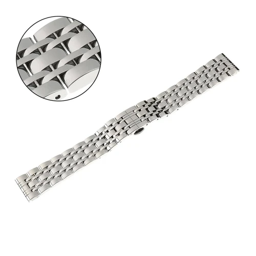 PACIFIC MB56 - Srebrna - 20mm - Stalowa bransoleta do zegarka