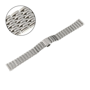 PACIFIC MB51 - Srebrna - 18mm - Stalowa bransoleta do zegarka