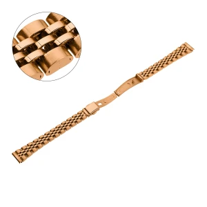 PACIFIC MB150 - Różowo Złota - 14mm - Stalowa bransoleta do zegarka