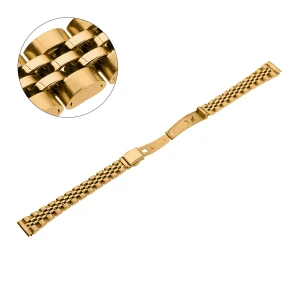 PACIFIC MB150 - Żółto Złoty - 14mm - Stalowa bransoleta do zegarka