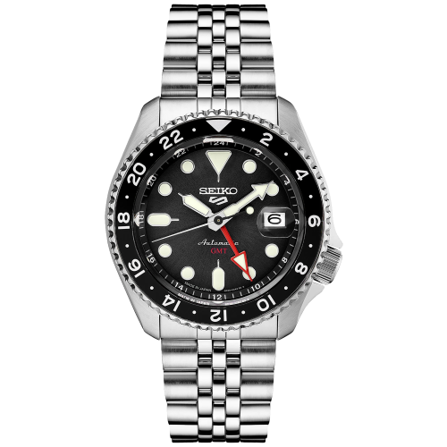 SEIKO SSK001K1 - 5 Sports GMT "Black Grape" - Męski - Zegarek mechaniczny