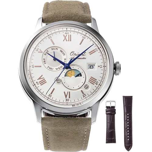ORIENT RA-AK0808S30B - Bambino Sun & Moon - 75th Anniversary Limited Edition - Męski - Zegarek na pasku
