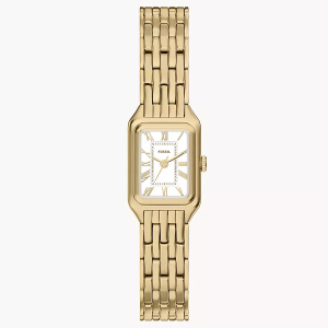 FOSSIL ES5467 - Raquel Mini Three-Hand Gold-Tone - Damski - Zegarek na bransolecie
