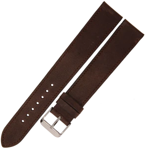 LAVVU Sport XL LSAXC20 - 20mm - Ciemny brąz - Skórzany pasek do zegarka