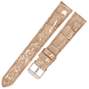 LAVVU Croco Ocala LSAGF16 - 16mm - BEŻOWY - Skórzany pasek do zegarka