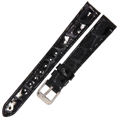 LAVVU Croco Ocala LSAGB14 - 14mm - CZARNY - Skórzany pasek do zegarka